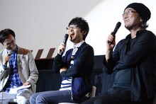 トークイベントの様子。左から司会進行の氷川竜介、吉浦康裕、出渕裕。