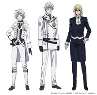 左からチャールズ・グレイ（CV：木村良平）、チャールズ・フィップス（CV：前野智昭）、ドルイット子爵（CV：鈴木達央）。