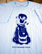 高橋葉介グッズ　Tシャツブルー（ミルクちゃん）