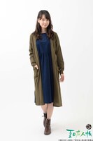 「夏目友人帳コラボワンピース」ネイビー着用画像