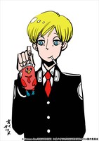 オノ・ナツメによるジーンとアッカァくんのイラスト。