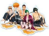 つながるアクリルスタンドの組み立てイメージ。