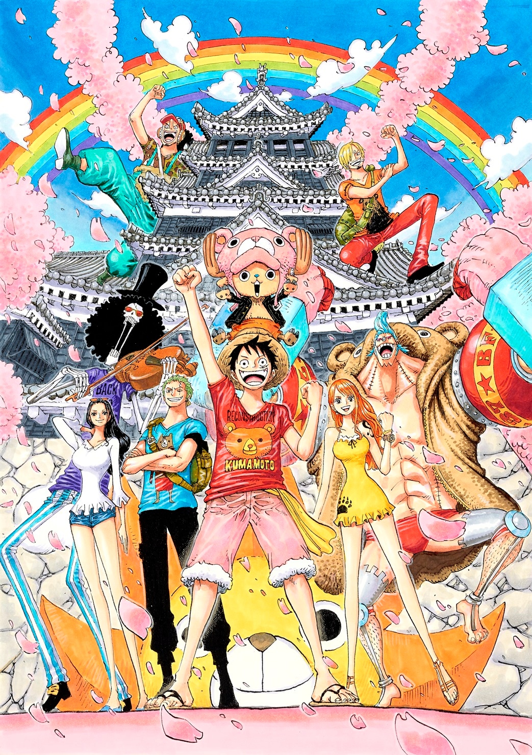 ニュース記事ランキング5位より、「ONE PIECE熊本復興プロジェクト」のキービジュアル。(c)尾田栄一郎/集英社