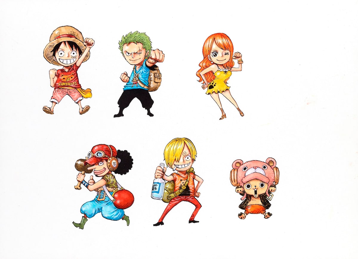 麦わらの一味のイラスト C 尾田栄一郎 集英社 尾田栄一郎が故郷 熊本を応援 One Piece熊本復興プロジェクト 始動 画像ギャラリー 6 9 コミックナタリー
