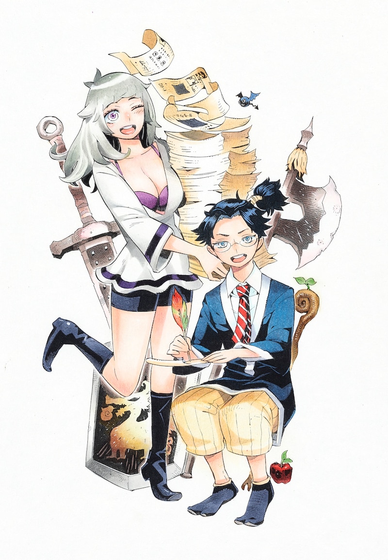 「ライカンスロープ冒険保険」のカラーイラスト。