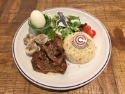 TOWER RECORDS CAFE表参道店の提供メニュー。「時を超えた想い トランクスとマイ スペシャルプレート」