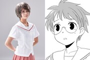 左から吉崎綾演じる吉留未春、原作の吉留未春。