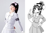 左から柴田杏花演じる国広一、原作の国広一。