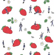 「藤四郎兄弟とイチゴ」の絵柄。