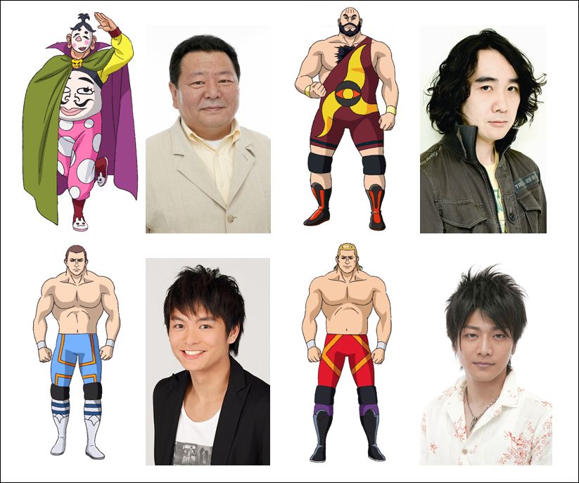 上段左からふくわらマスクの設定画 塩屋浩三 ボスマンの設定画 浜田賢二 下段左からブルの設定画 榎木淳弥 ドッグの設定画 根本幸多 画像 動画ギャラリー 9 44 コミックナタリー