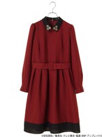 「銀子・神楽イメージフィット＆フレアバイカラーワンピース」