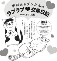 くるねこ大和×いくえみ綾の「胡ぼん＆ブンたんのラブラブ▽交換日記」。 ※タイトルの▽はハートマーク。