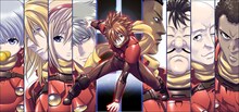 木村明広によるコミカライズ版「CYBORG009 CALL OF JUSTICE」のキービジュアル。