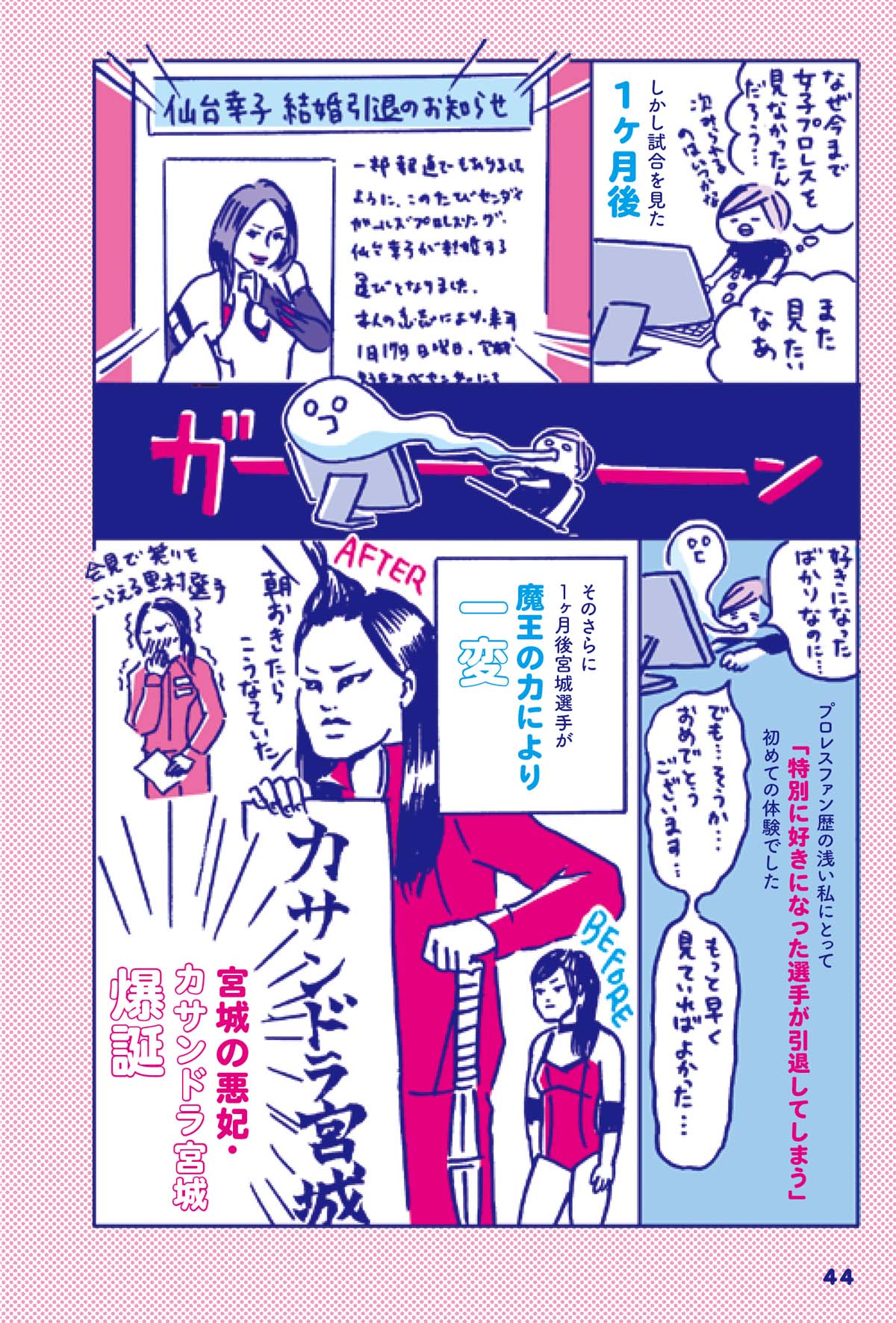 「ときめきプロレス放浪記」のセンダイガールズプロレスリング編より。