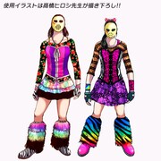 高橋ヒロシが描き下ろした仮面女子のイラスト。