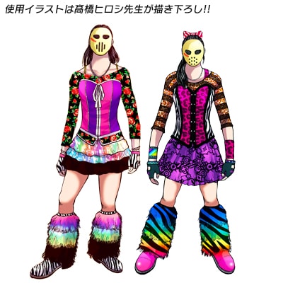髙橋ヒロシが描き下ろした仮面女子。 - 高橋ヒロシが仮面女子を