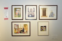 「夏目友人帳 大原画展 ～原作漫画からアニメーションまで～」の様子。