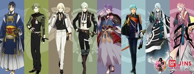 ニュース記事ランキング1位より、「刀剣乱舞-ONLINE-×JINS×BANDAI」コラボモデルのキービジュアル。(c)2015-2017 DMM GAMES/Nitroplus