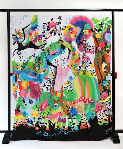 「手塚治虫 UNICO by Kayo Horaguchi振袖」（Black）