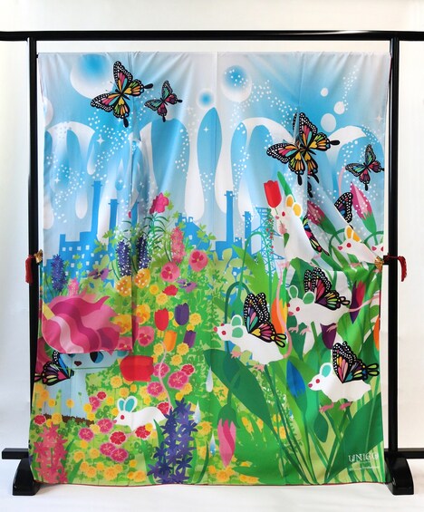 「手塚治虫 UNICO by Kayo Horaguchi振袖」（Blue）