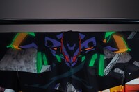 「EVANGELION × Full Graphic Kimono」をハンガーにかけたところ。