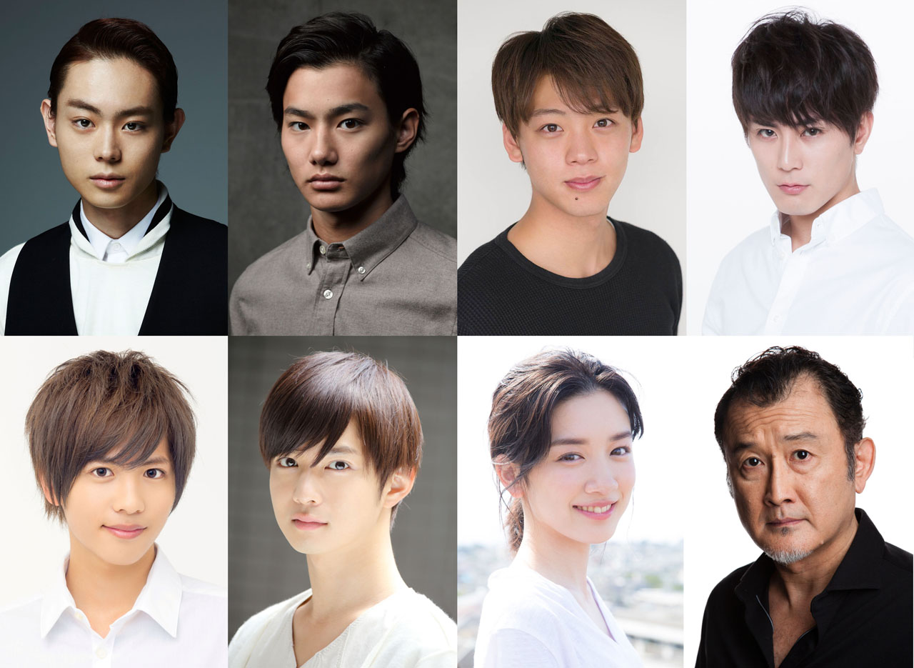 左上から時計回りに、菅田将暉、野村周平、竹内涼真、間宮祥太朗、吉田鋼太郎、永野芽郁、千葉雄大、志尊淳。