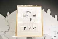 会場には近藤聡乃と山口晃による原画も展示された。