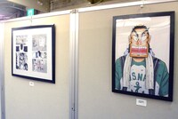 「福本伸行 横須賀ざわ…ざわ…展 カイジ×アカギ×黒沢の世界」の様子。