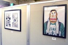 「福本伸行 横須賀ざわ…ざわ…展 カイジ×アカギ×黒沢の世界」の様子。