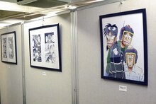 「福本伸行 横須賀ざわ…ざわ…展 カイジ×アカギ×黒沢の世界」の様子。