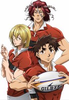 アニメ「ALL OUT!!」BD / DVD1巻のジャケットビジュアル。(c)雨瀬シオリ・講談社/神高ラグビー部