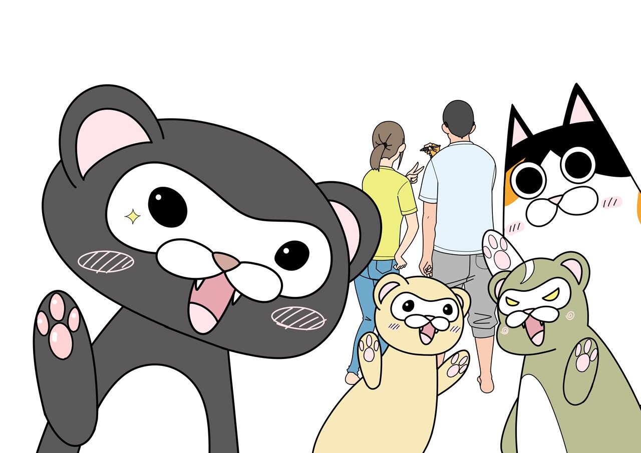 マンガ家と暮らすいたち3匹と猫1匹、動物目線で描くコメディがチャンクロで