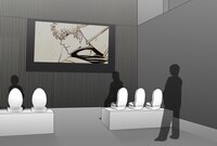 「トイレと映像の融合シアター」のイメージ。(c)空知英秋/集英社
