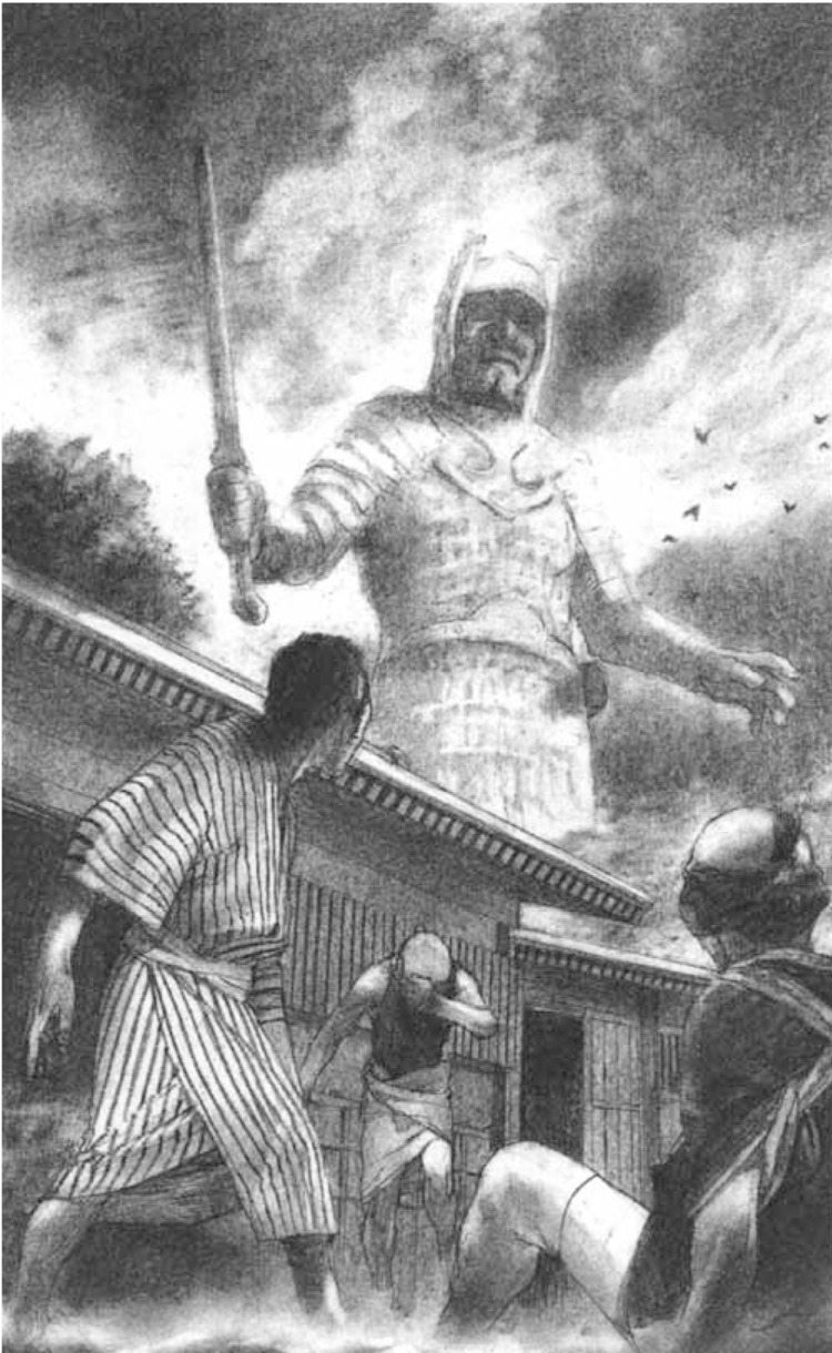 沙村広明による「大魔神」の挿絵。
