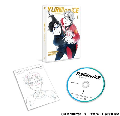 「ユーリ!!! on ICE」のBlu-ray / DVD第1巻の展開図。