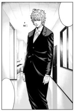 蜂野信也の原作カット。 (c)みずたまこと（別冊ヤングチャンピオン）2015 原作　みずたまこと『バウンサー』 （秋田書店「別冊ヤングチャンピオン」連載）