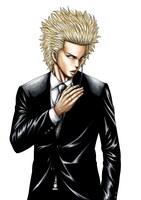 獅子戸丈一郎の原作カット。(c)みずたまこと（別冊ヤングチャンピオン）2015 原作　みずたまこと『バウンサー』 （秋田書店「別冊ヤングチャンピオン」連載）