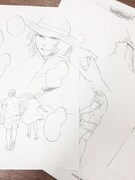 「WHITE NOTE PAD」線画