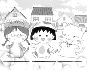 「ちびまる子にゃん まるにゃんと仲間たちの巻」予告カット (c)さくらプロダクション / 日本アニメーション (c) たかなししずえ／ねこぱんち（少年画報社）