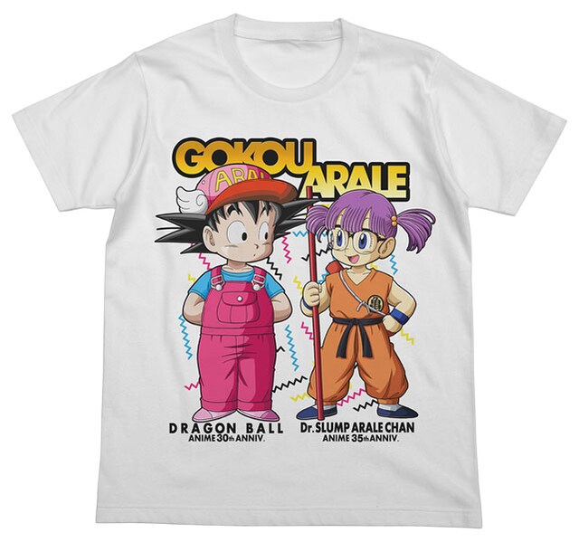 「Dr.スランプ アラレちゃん×ドラゴンボール フルカラーTシャツ WHITE」
