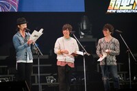 「弱虫ペダル NEW GENERATION」のキャスト陣。左から鳥海浩輔、山下大輝、阿部敦。