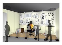 空知英秋の仕事場をイメージした「空知先生ゾーン」。