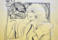 竹宮惠子によるイラスト。