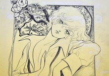 竹宮惠子によるイラスト。