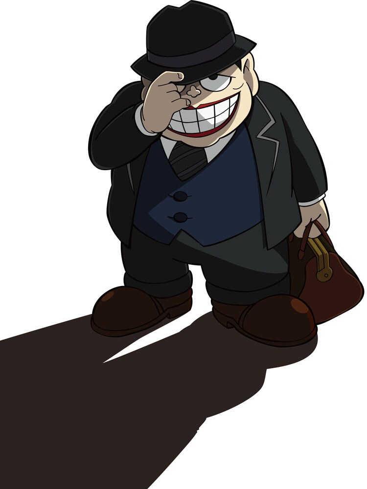 テレビアニメ「笑ゥせぇるすまんNEW」の喪黒福造。