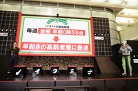 スーパー・ササダンゴ・マシンのプレゼンの様子。