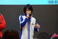 ボイスパーカッションを披露する阿久津仁愛。