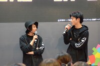 「ハイパープロジェクション演劇『ハイキュー!!』」トークステージの様子。