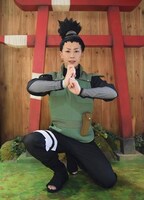 「忍戦ツアー」に登場する、奈良シカマルに扮したキャスト。