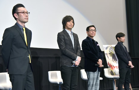 左から浄園祐、浪川大輔、栗田貫一、小池健。